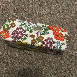 Coach floral makeup bag